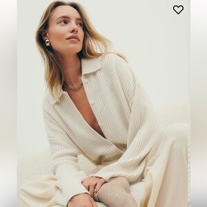 Reformation Fantino Cashmere Cardigan in Gossamer